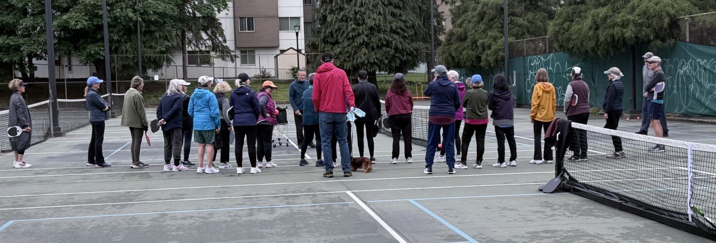 Outdoor pickleball clinic